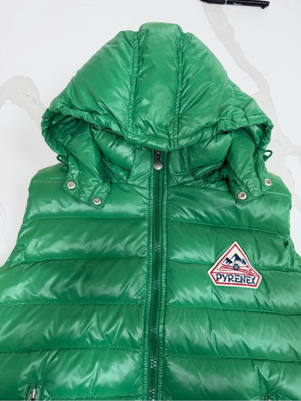 Pyrenex Emerald Green Quilted Hooded Puffer Vest